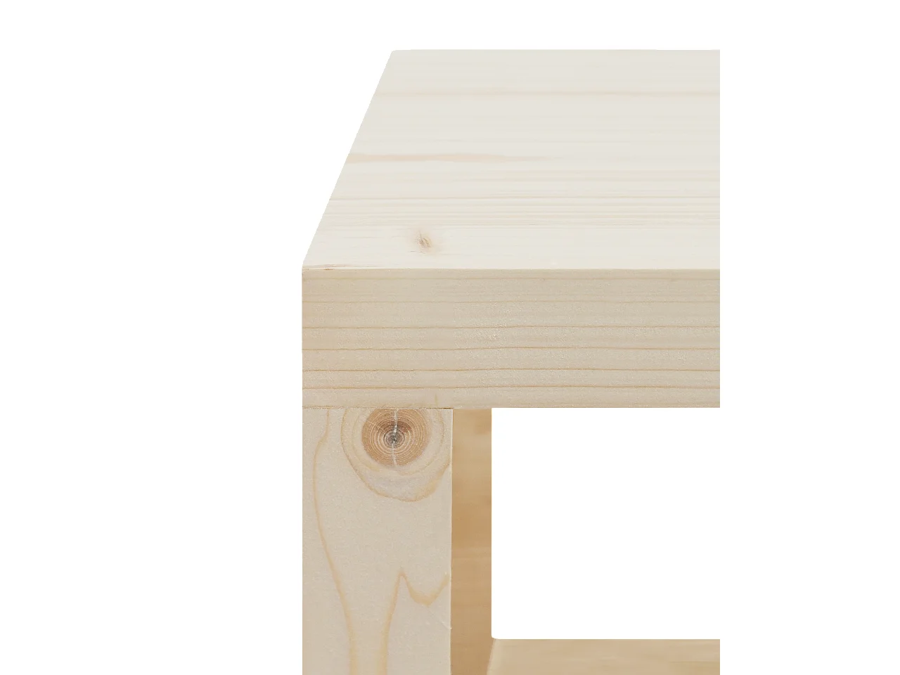 Meuble TV en bois de sapin naturel 160x30cm - DENVER - DECOWOOD