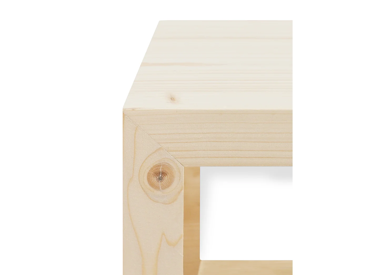 Meuble TV en bois de sapin naturel 160x30cm - DENVER - DECOWOOD