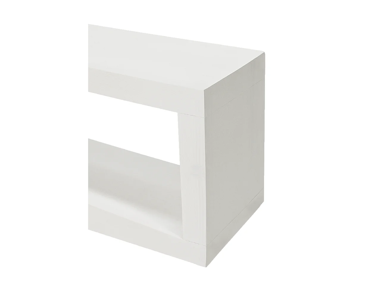 Mobile TV in legno massello in tono bianca 200x30cm - DENVER - DECOWOOD