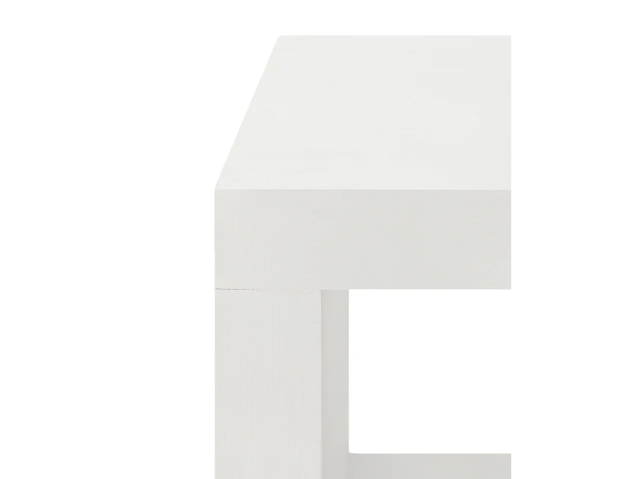 Meuble TV en bois de sapin blanc 160x30cm - DENVER - DECOWOOD