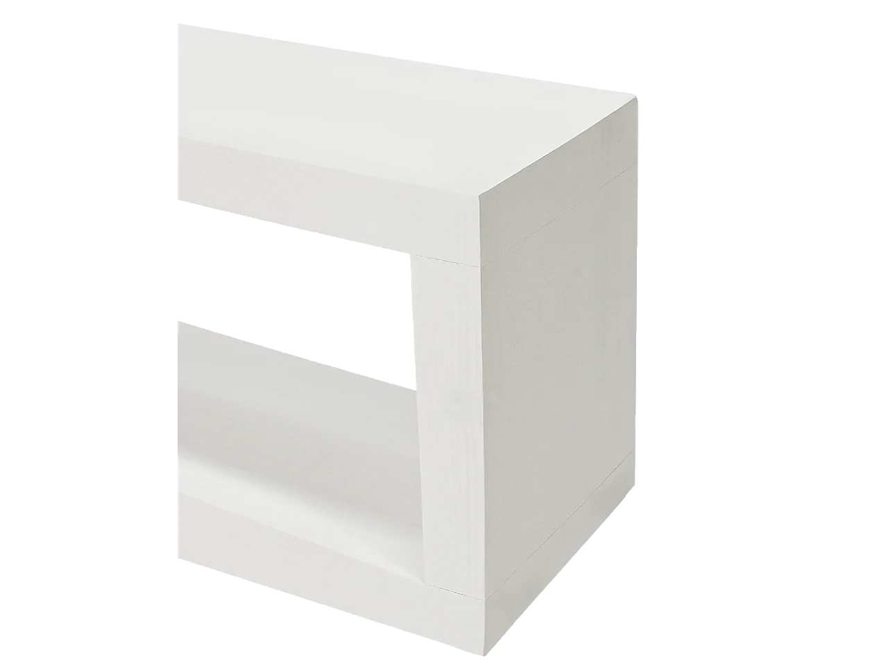 Mobile TV in legno massello in tono bianca 160x30cm - DENVER - DECOWOOD