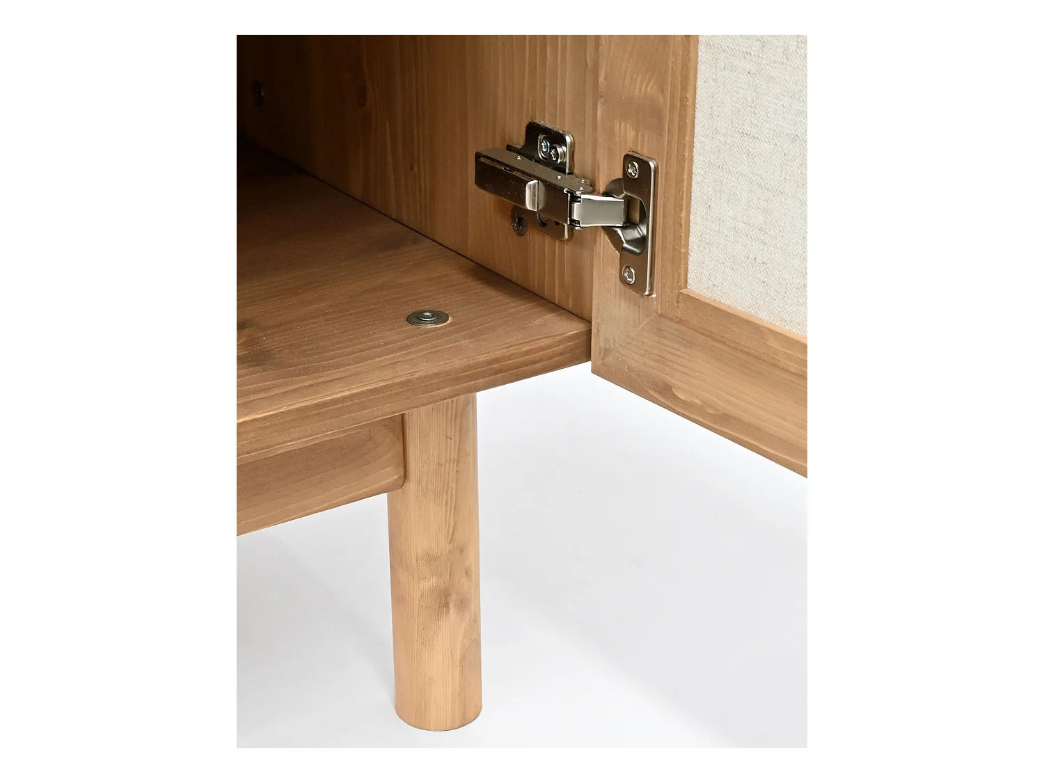 Meuble TV en bois de sapin vieilli 150x40cm - LINEN - DECOWOOD