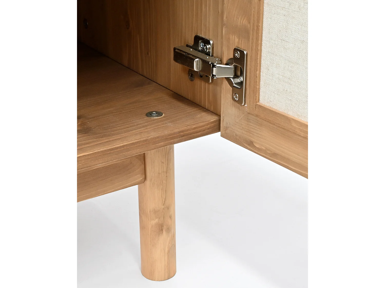 Meuble TV en bois de sapin vieilli 150x40cm - LINEN - DECOWOOD