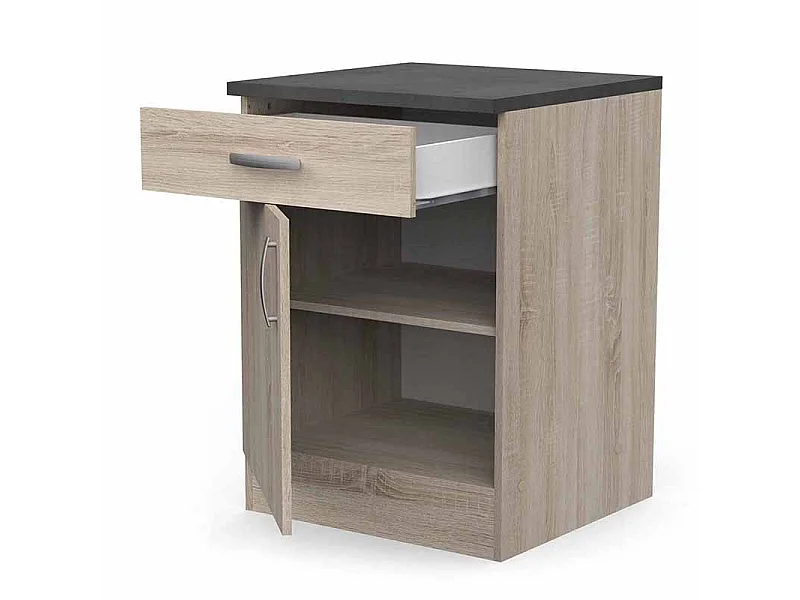 Meuble de cuisine bas 1 porte 1 tiroir 60 cm Paprika