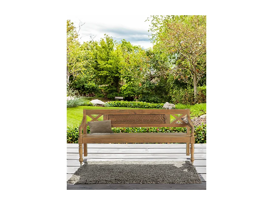 Yumi - Banc en bois massif de teck