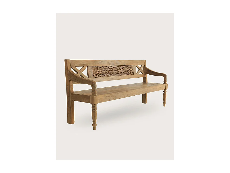 Yumi - Banc en bois massif de teck