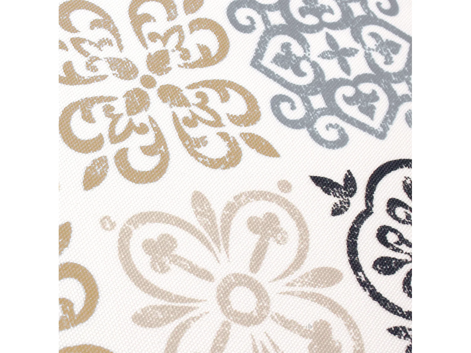 Nappe rectangle 150x200 cm imprimée 100% polyester CARO grège beige