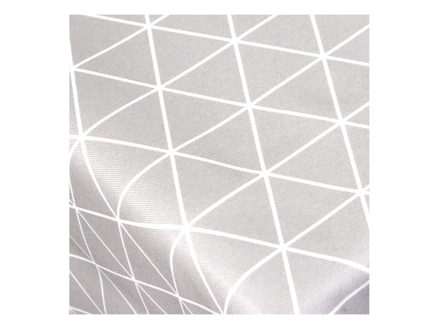 Nappe rectangle 150x300 cm imprimée 100% polyester PACO géométrique gris Argent