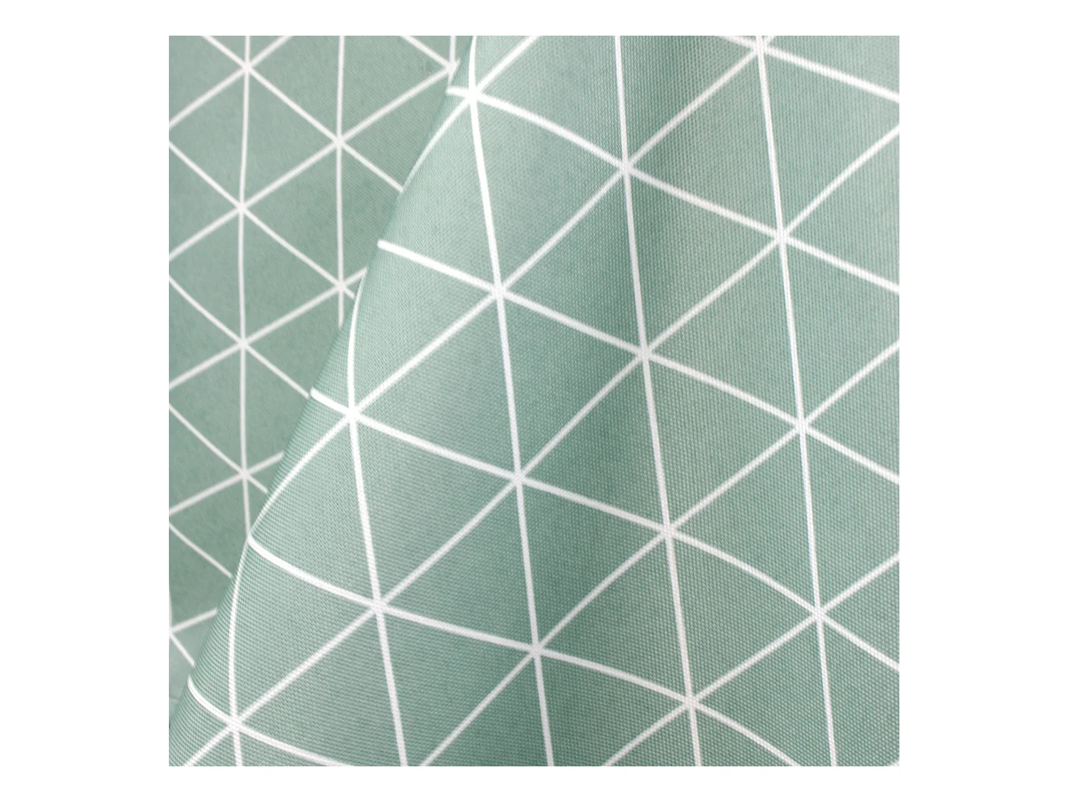 Nappe rectangle 150x250 cm imprimée 100% polyester PACO géométrique vert thym