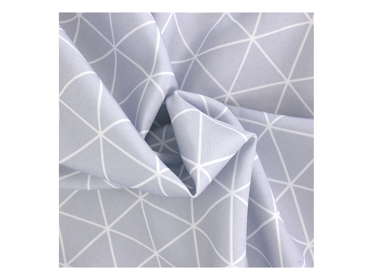 Nappe rectangle 150x350 cm imprimée 100% polyester PACO géométrique bleu nuage