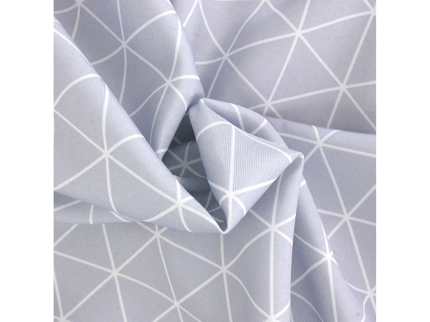 Nappe rectangle 150x350 cm imprimée 100% polyester PACO géométrique bleu nuage