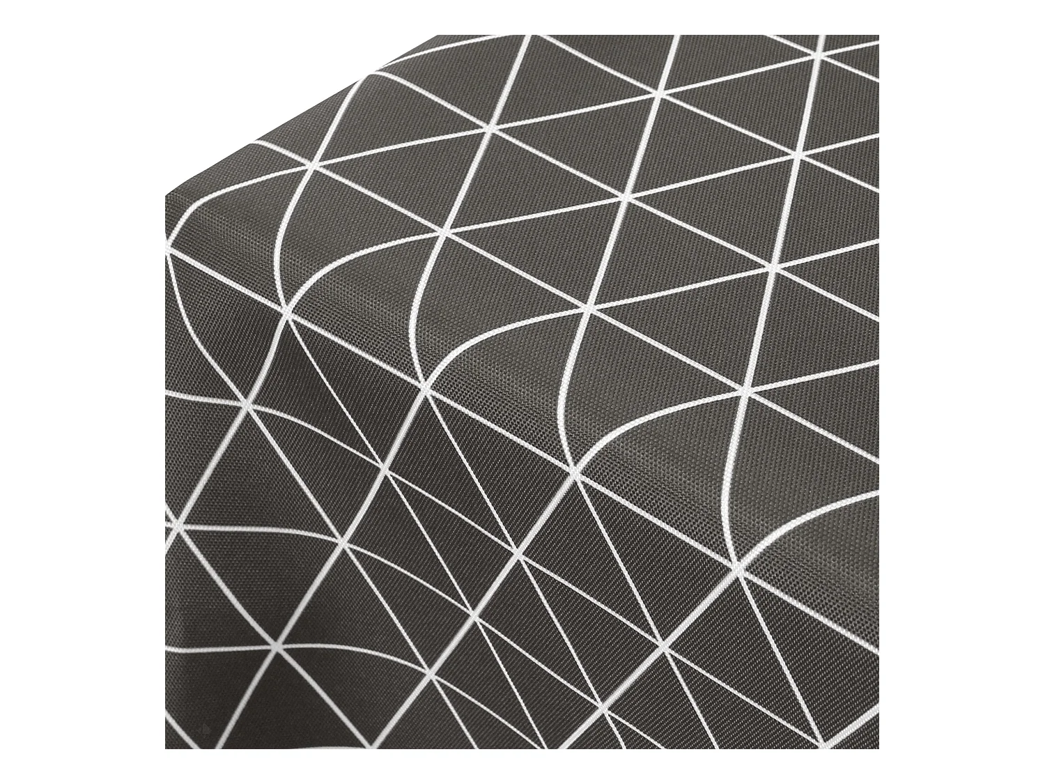 Nappe rectangle 150x300 cm imprimée 100% polyester PACO géométrique gris Poivre