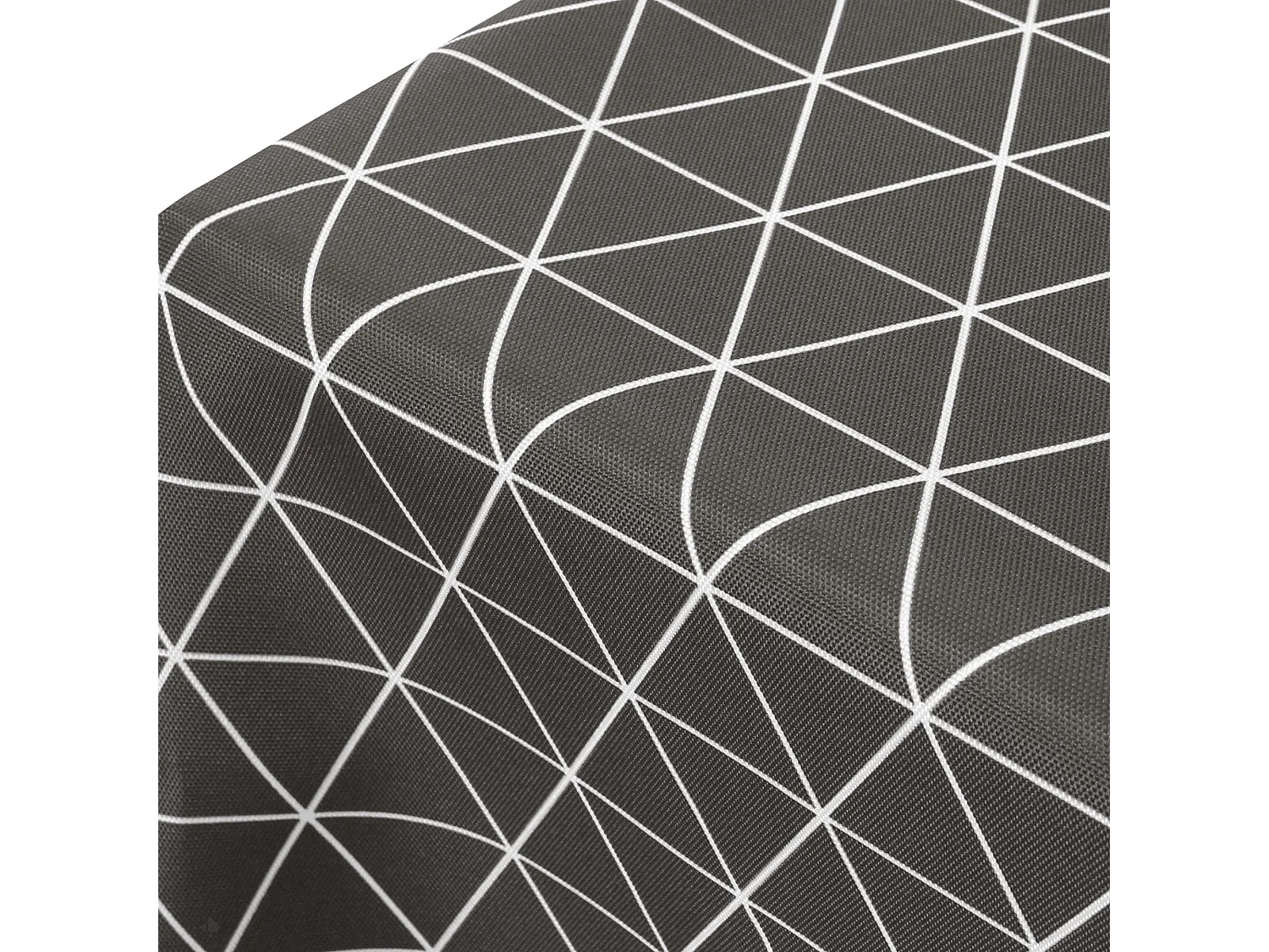 Nappe rectangle 150x300 cm imprimée 100% polyester PACO géométrique gris Poivre