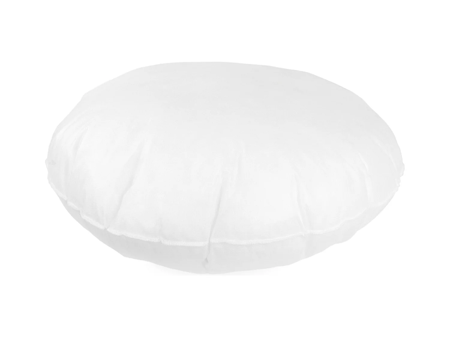 Coussin à recouvrir rond 55 cm C BULLET Blanc garnissage polyester