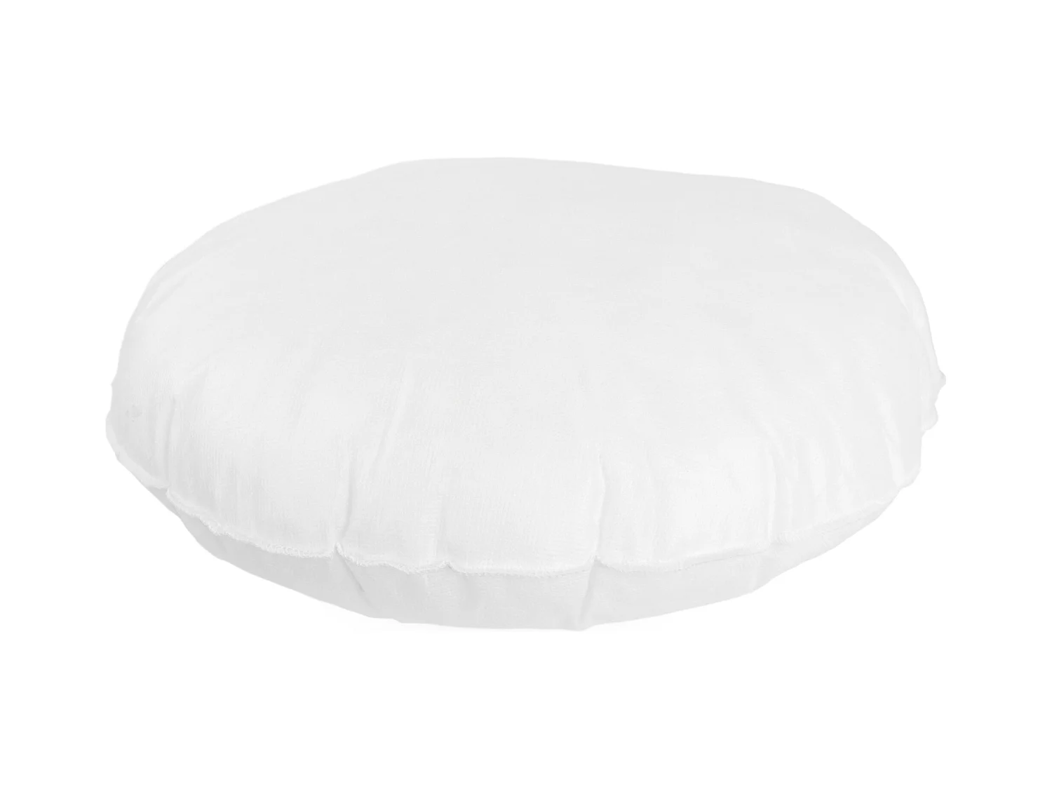 Coussin à recouvrir rond 45 cm C BULLET Blanc garnissage polyester