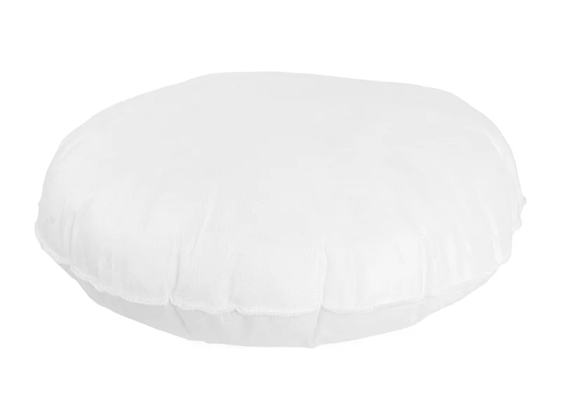 Coussin à recouvrir rond 45 cm C BULLET Blanc garnissage polyester