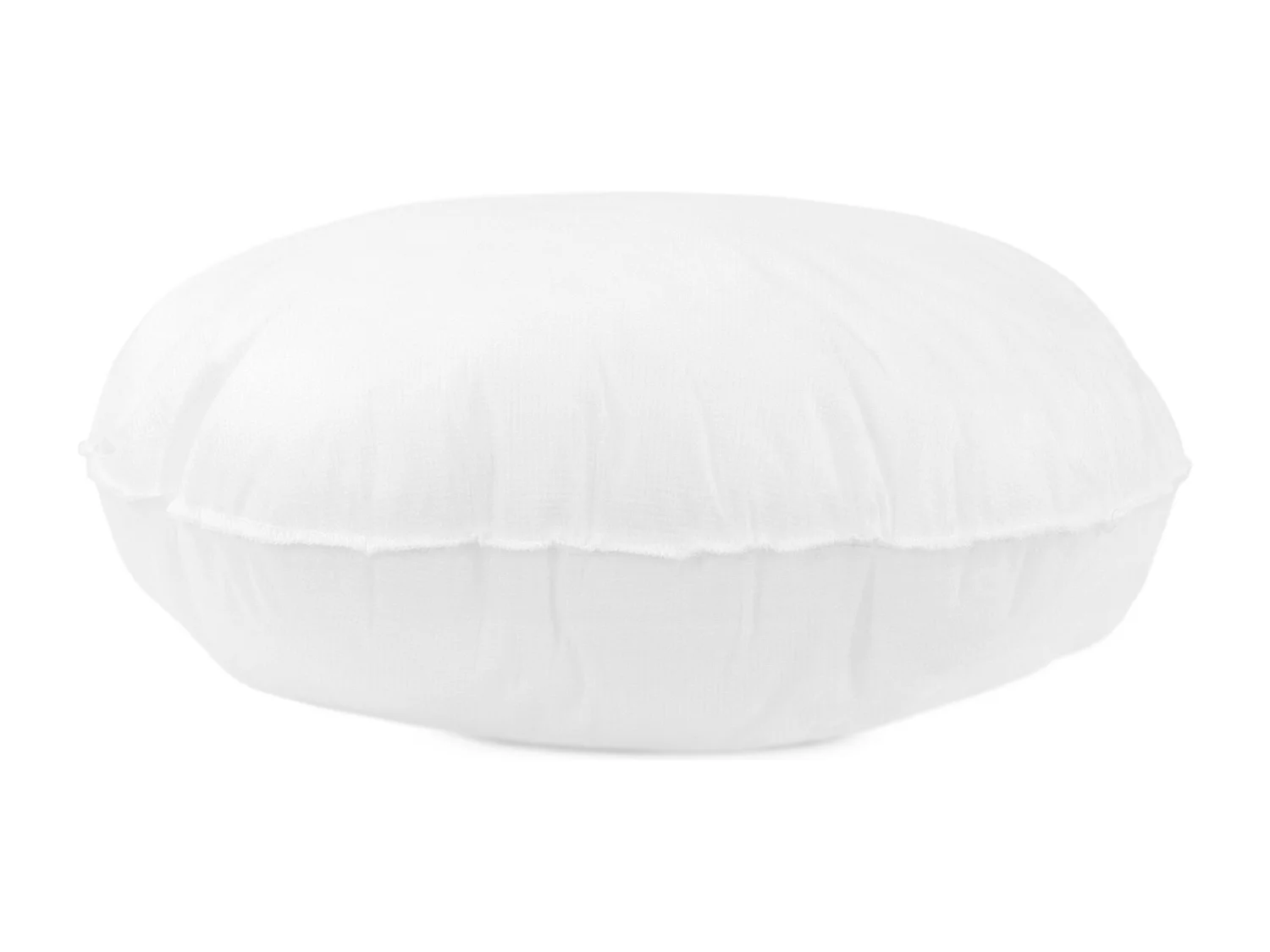 Coussin à recouvrir rond 40 cm C BULLET Blanc garnissage polyester
