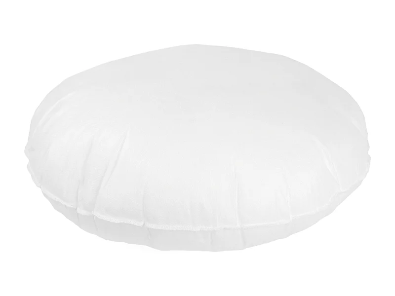 Coussin à recouvrir rond 50 cm C BULLET Blanc garnissage polyester