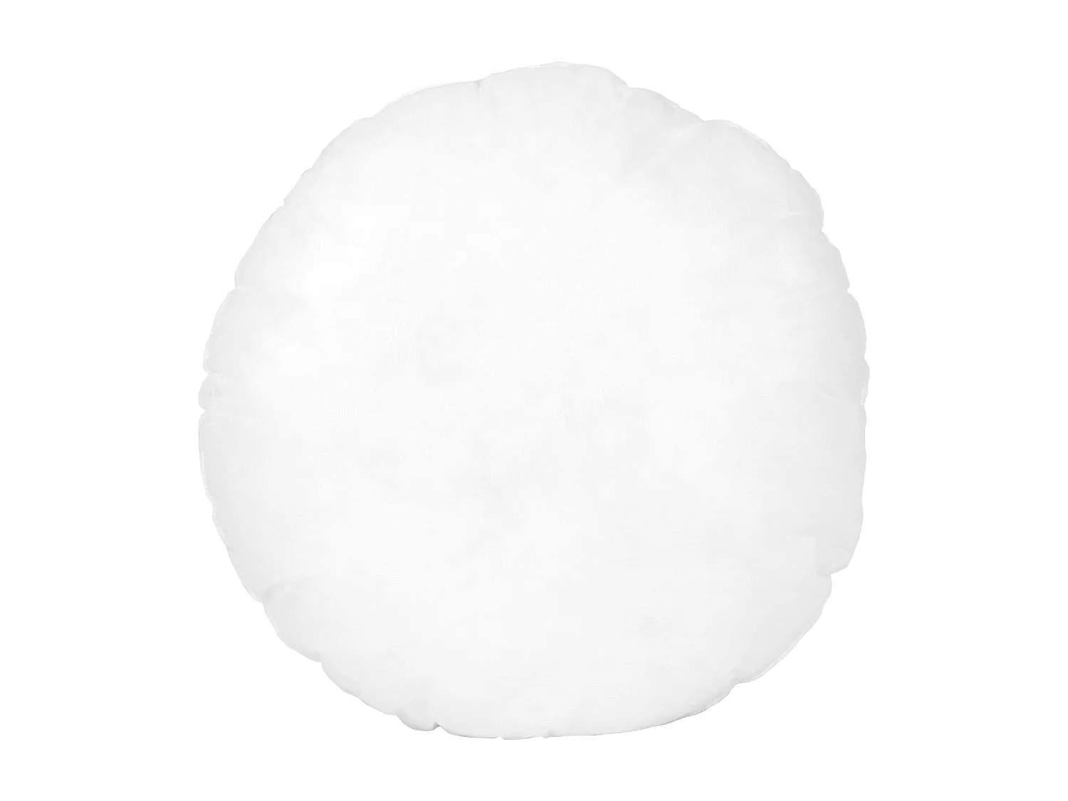Coussin à recouvrir rond 50 cm C BULLET Blanc garnissage polyester