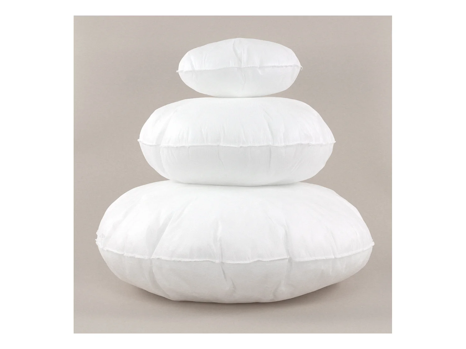 Coussin à recouvrir rond 70 cm C BULLET Blanc garnissage polyester