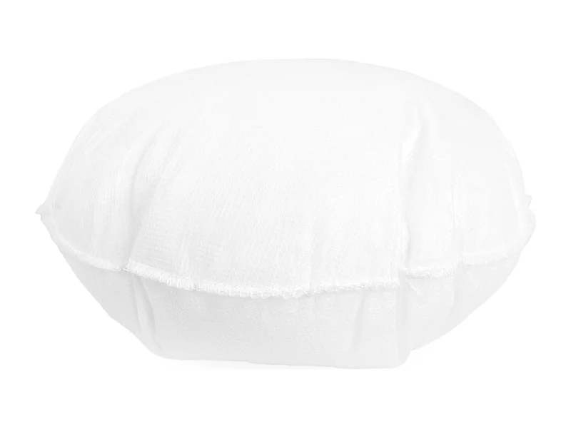 Coussin à recouvrir rond 25 cm C BULLET Blanc garnissage polyester