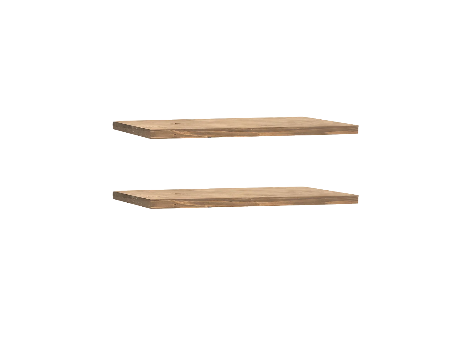 Ensemble 2 étagères flottantes en bois de sapin vieilli 180x3,2cm - MELVA - DECOWOOD