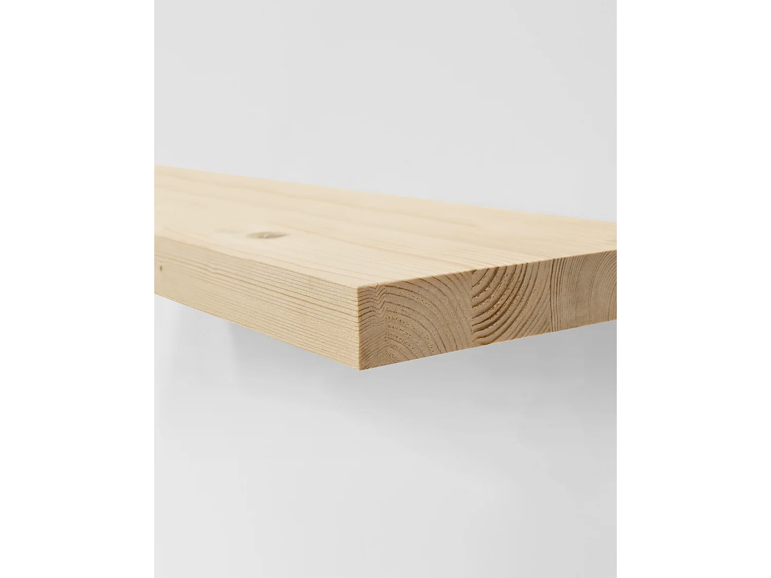 Ensemble 2 étagères flottantes en bois de sapin naturel 160x3,2cm - MELVA - DECOWOOD