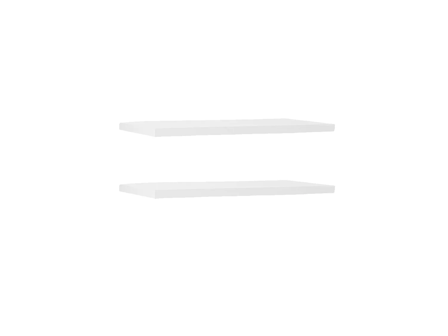 Ensemble 2 étagères flottantes en bois de sapin blanc 80x3,2cm - MELVA - DECOWOOD