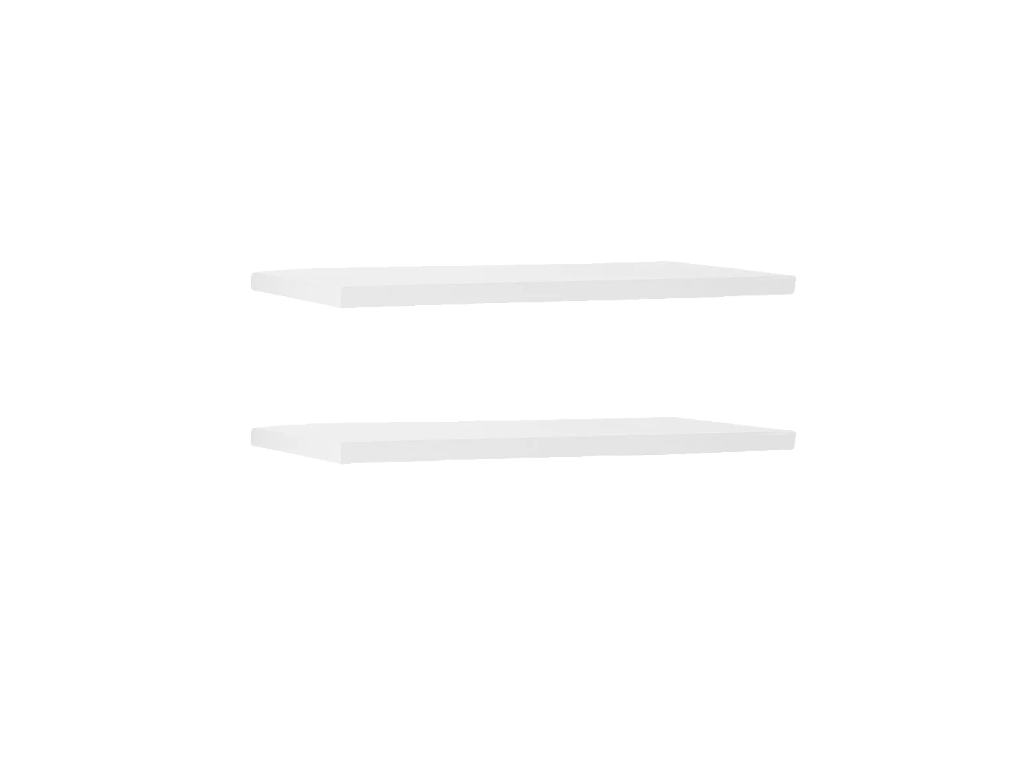 Ensemble 2 étagères flottantes en bois de sapin blanc 80x3,2cm - MELVA - DECOWOOD