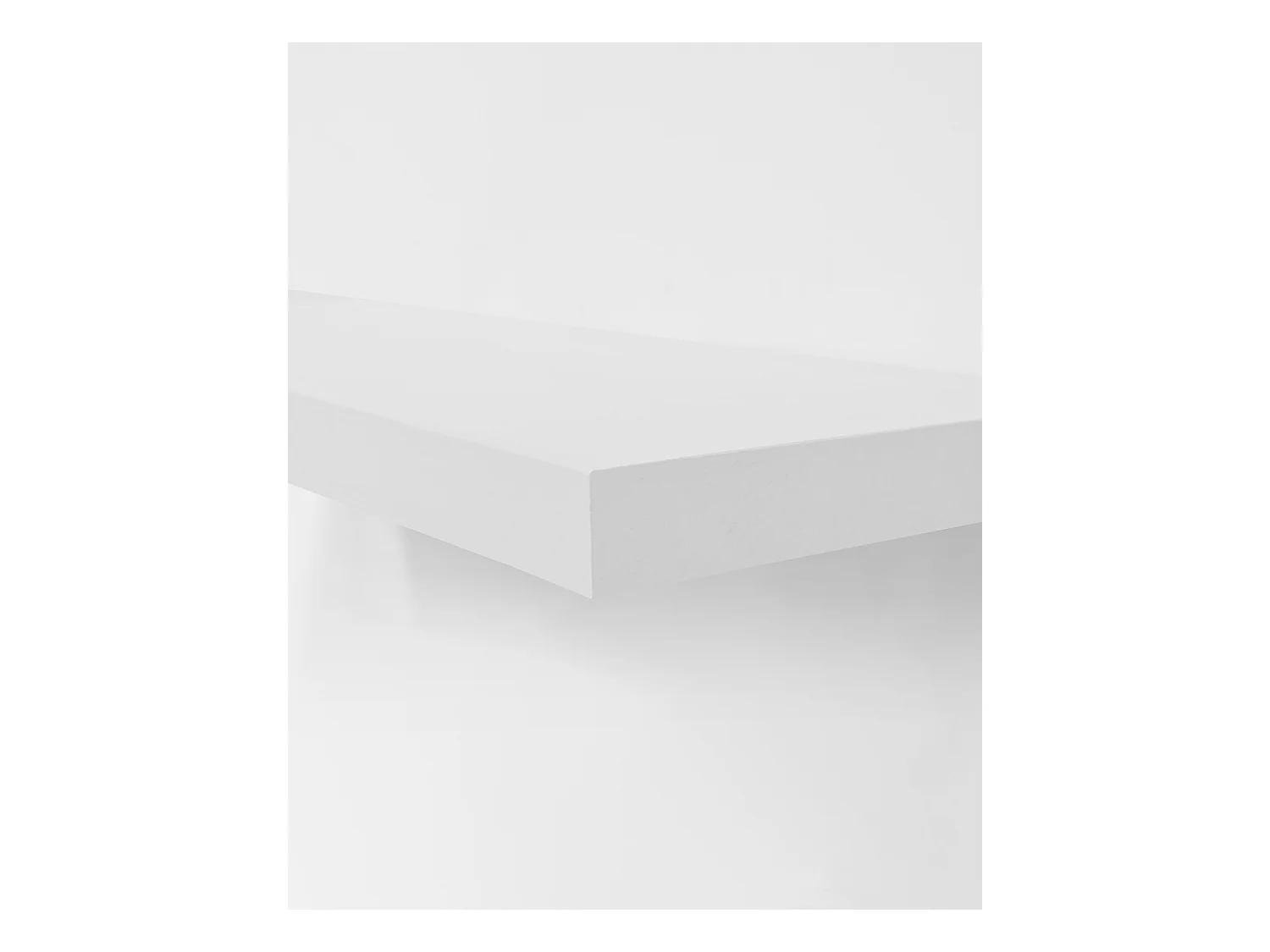 Pack 2 estanterías de madera maciza flotante blanco 60x3,2x20cm - MELVA - DECOWOOD