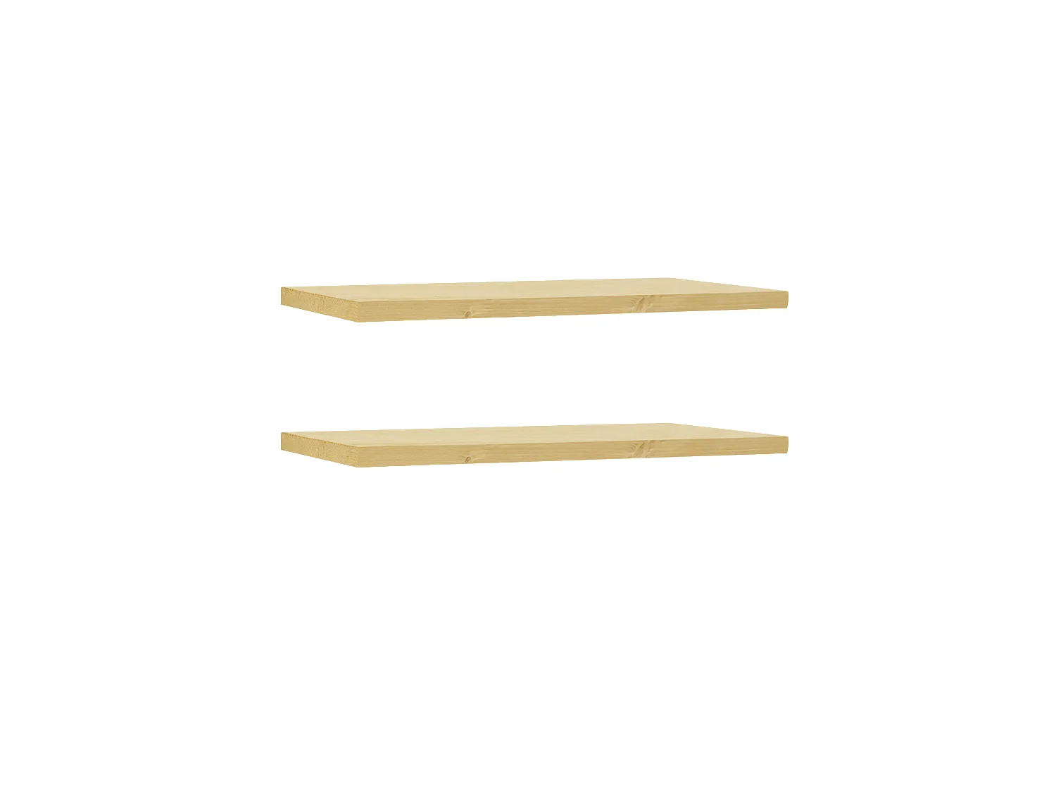 Ensemble 2 étagères flottantes en bois de sapin 180x3,2cm - MELVA - DECOWOOD