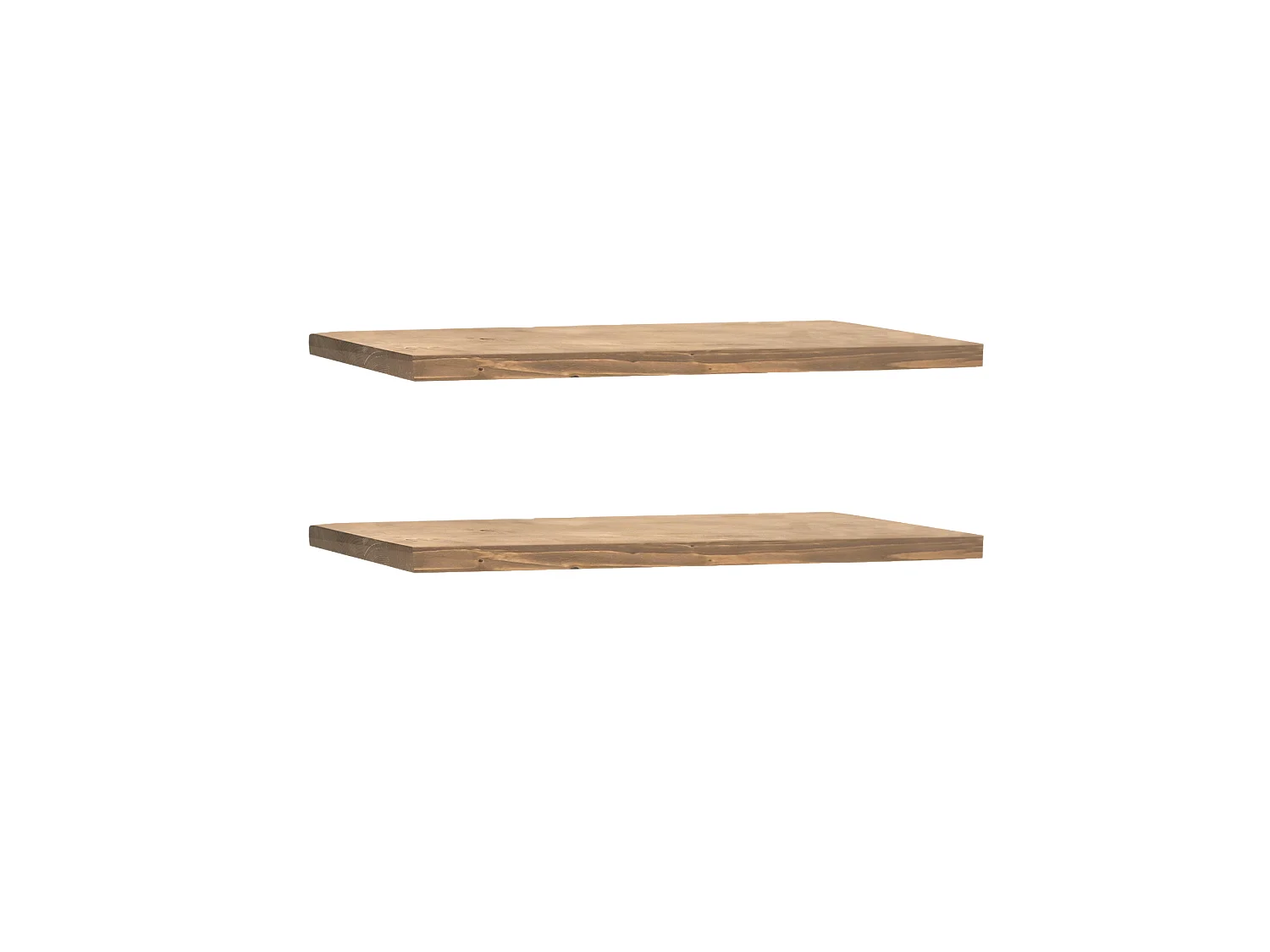 Ensemble 2 étagères flottantes en bois de sapin vieilli 120x3,2cm - MELVA - DECOWOOD