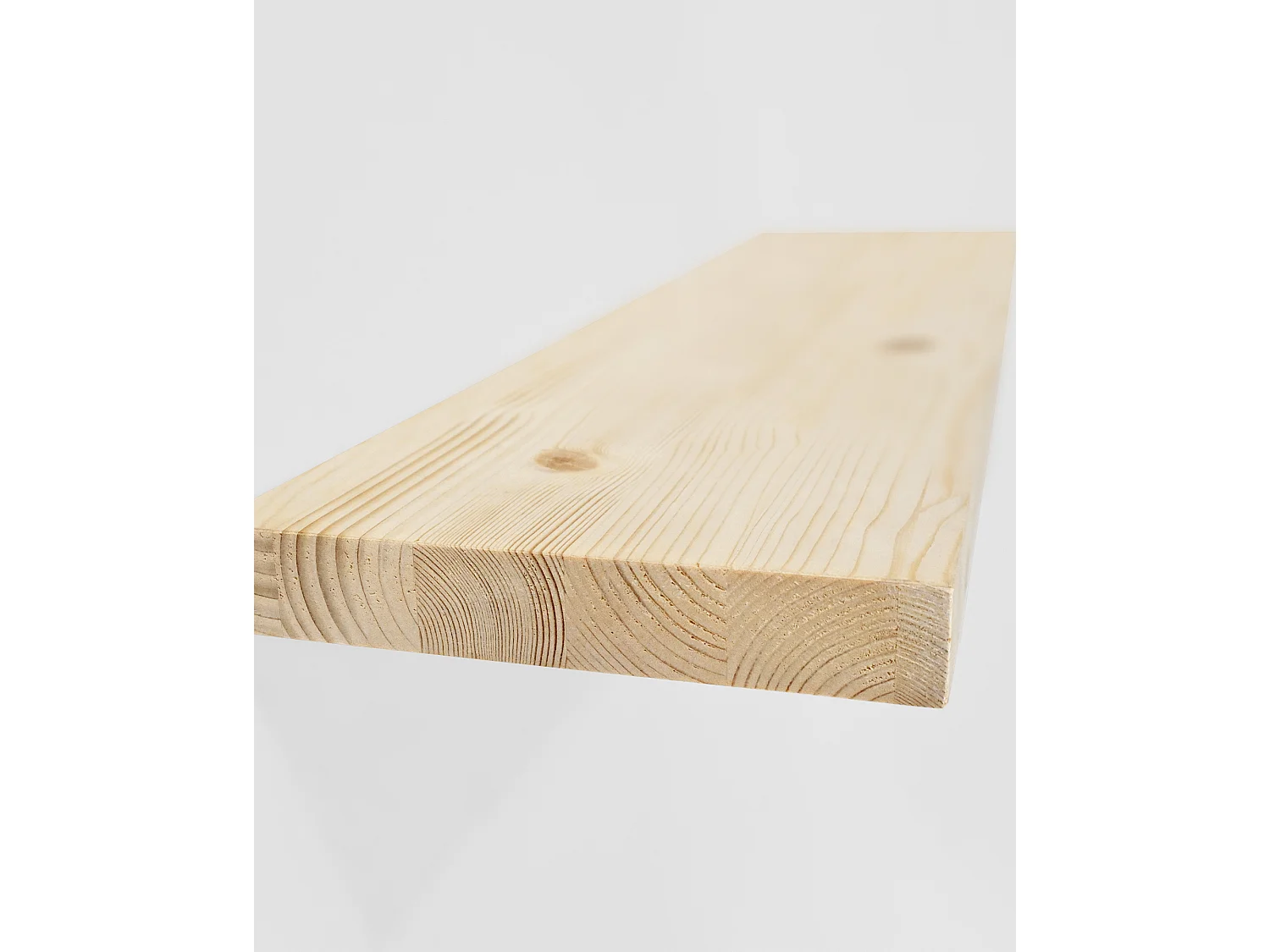 Ensemble 2 étagères flottantes en bois de sapin naturel 100x3,2cm - MELVA - DECOWOOD
