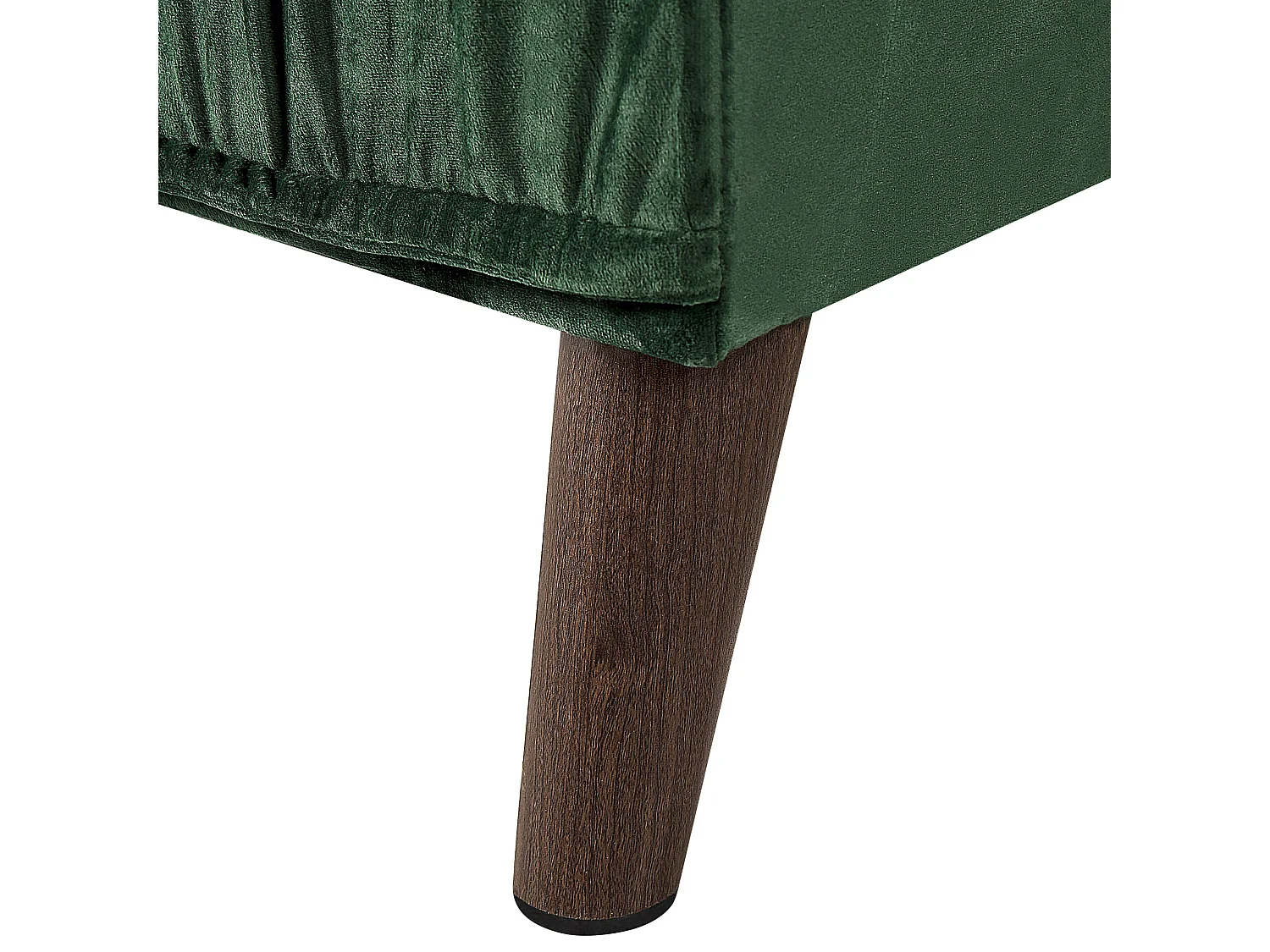Canapé Moderne en Velours Vert d'Angle droite Pieds en Bois d'Eucalyptus Grena