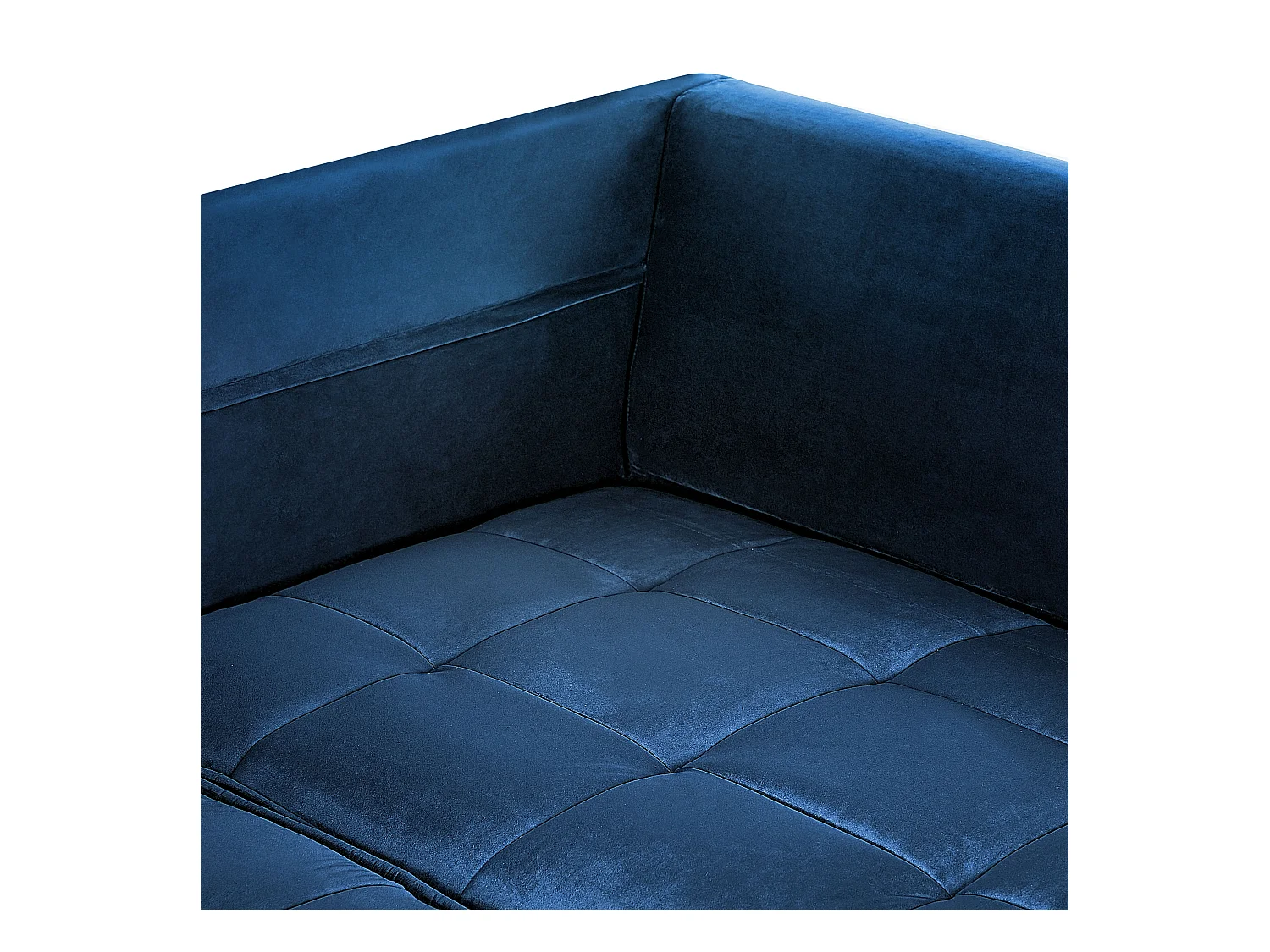 3-Sitzer Ecksofa mit vielen Kissen Samt blau linksseitig Glamour Modern Grena