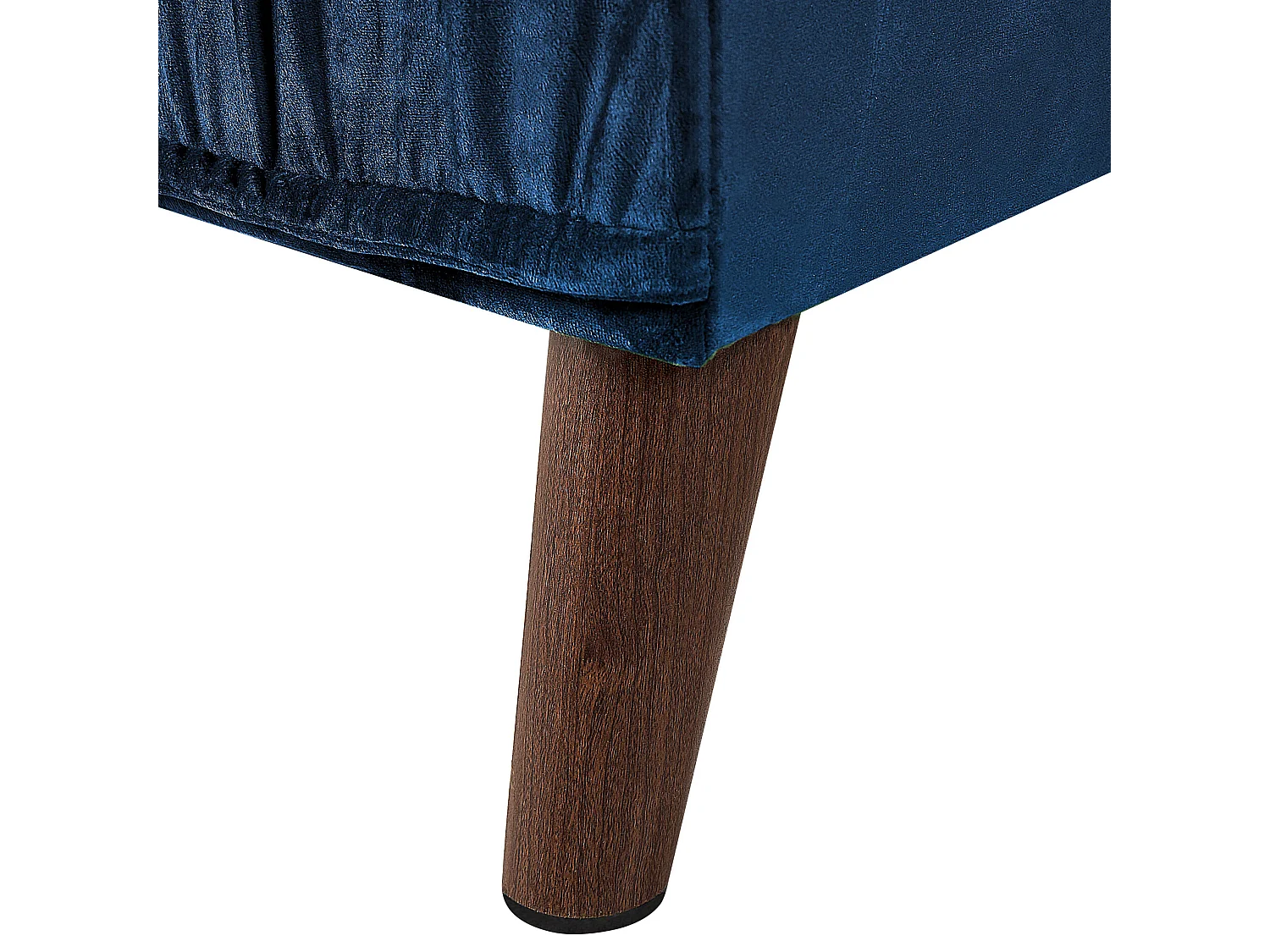 Sofá de canto GRENA Veludo Azul marinho 3 lugares à esquerda