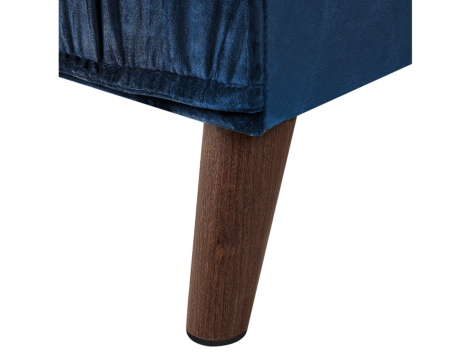 Canapé d'angle GRENA Velours Bleu marine 3 places Côté gauche