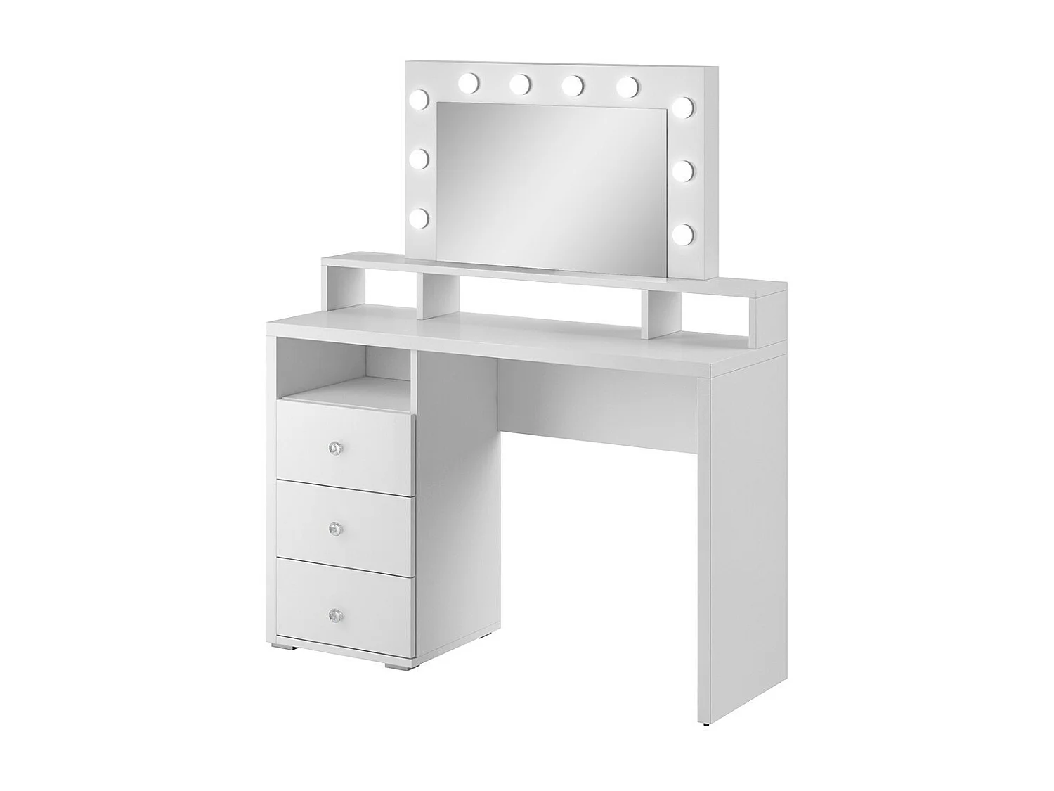 Toeletta design con illuminazione integrata collezione VERSAILLES colore bianco finiture lucide