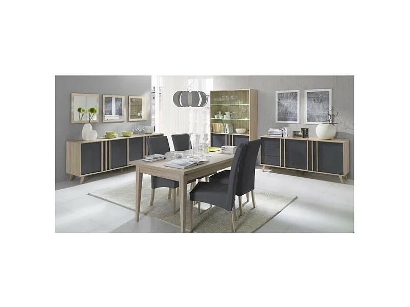 Buffet medio modello MALMO grigio. Mobile design stile SCANDINAVO. Effetto ultra trendy per il tuo soggiorno.