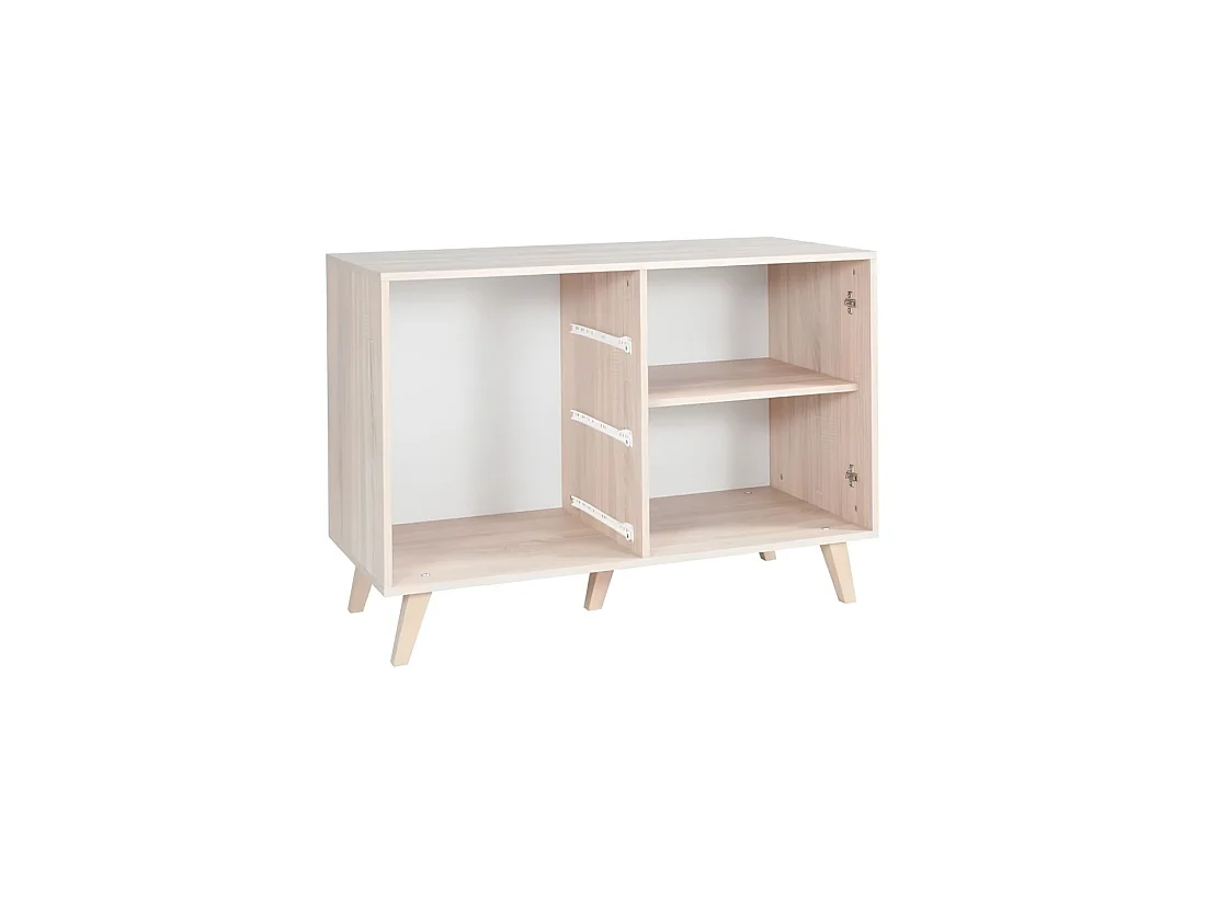 Buffet ENFILADE credenza piccolo modello MALMO rovere chiaro e grigio cemento