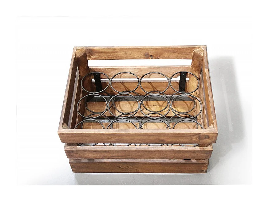 Lot 4 casiers en métal et bois pour 48 bouteilles - BACCHUS