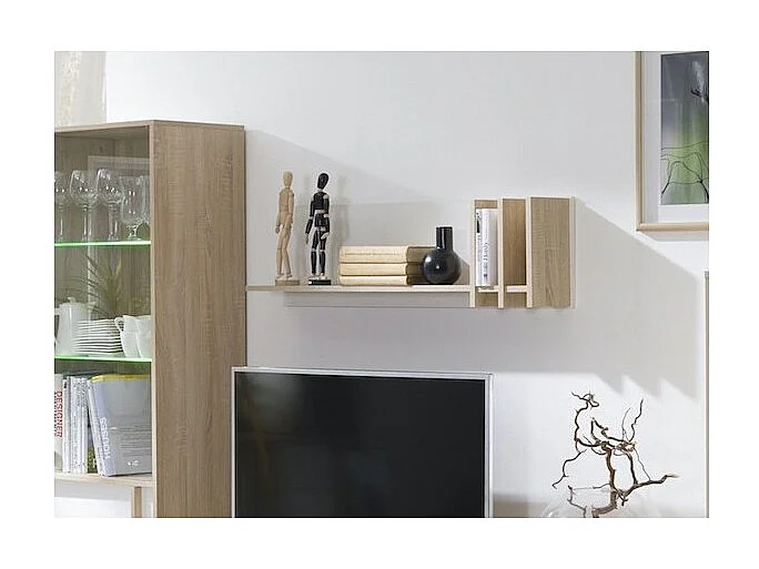 Wandplanken MALMO 100 cm kleur sonoma eik en wit