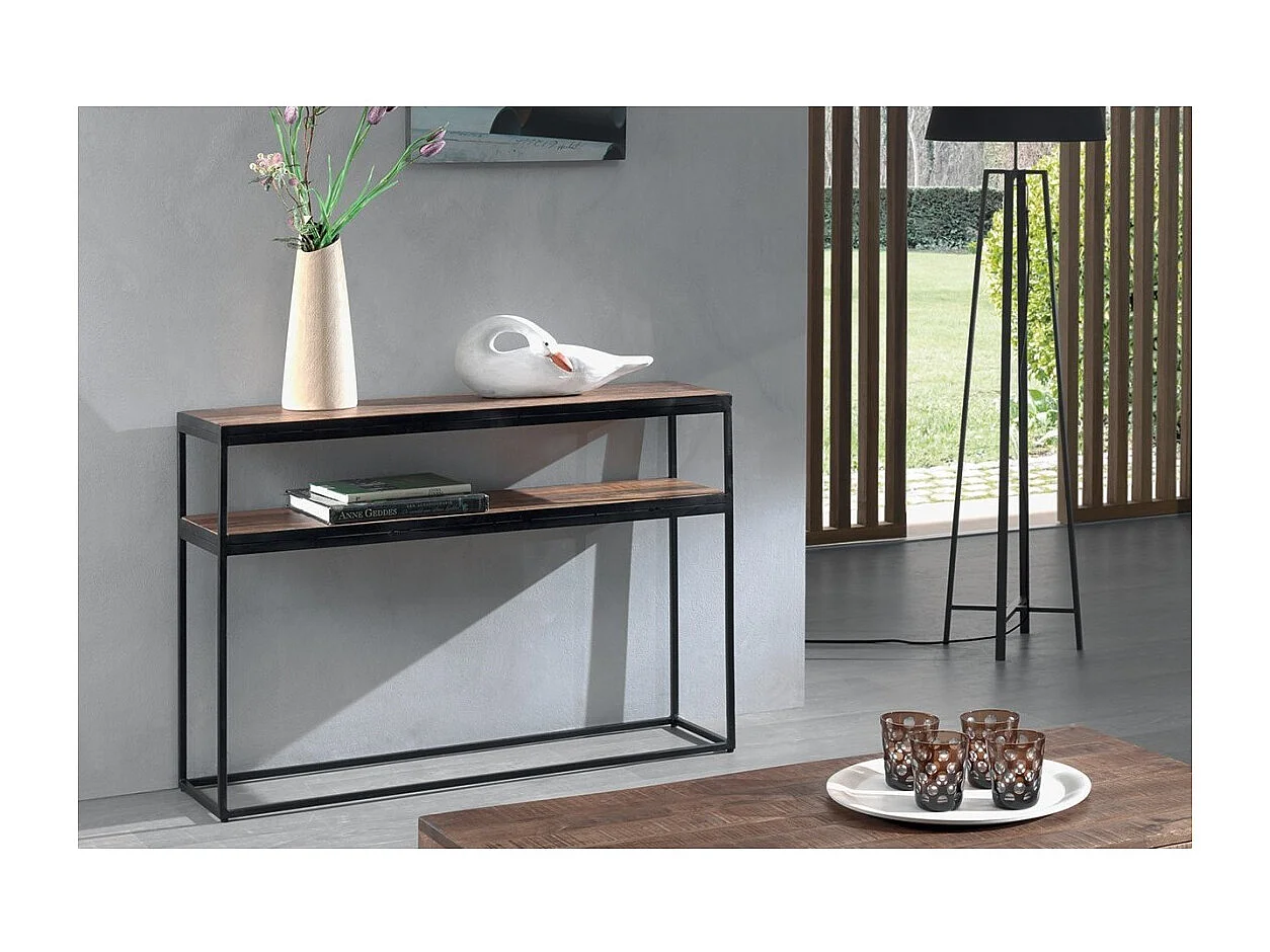 Salontafel GOA van massief hout. Industriële stijl meubel.