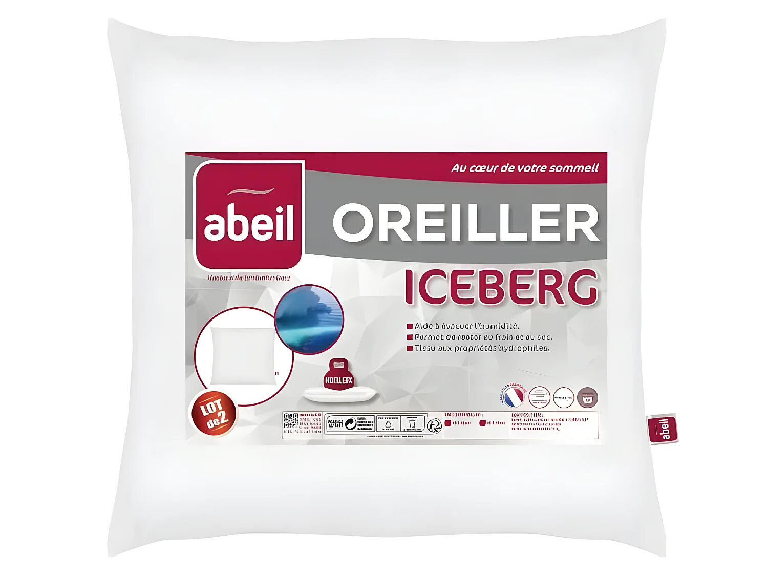 2 weiche IcebergKissen 60 x 60 cm