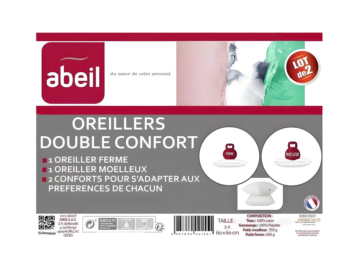 ABEIL 2 Kussens 60 x 60 cm