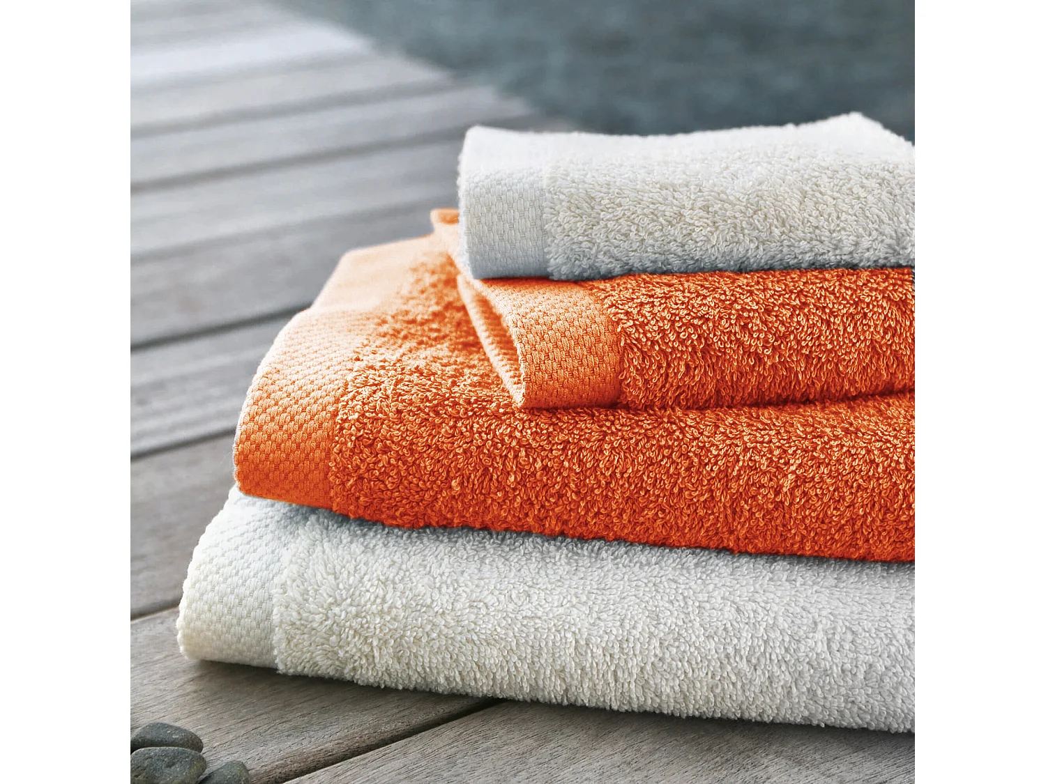 Serviette de toilette 50x100 cm PURE Orange Butane 550 g/m2
