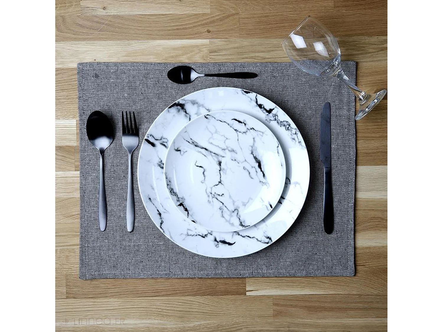 Lot de 2 sets de table 35x45 cm UNICO olive