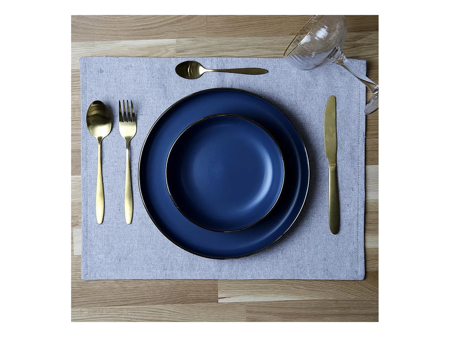 Lot de 2 sets de table 35x45 cm UNICO gris