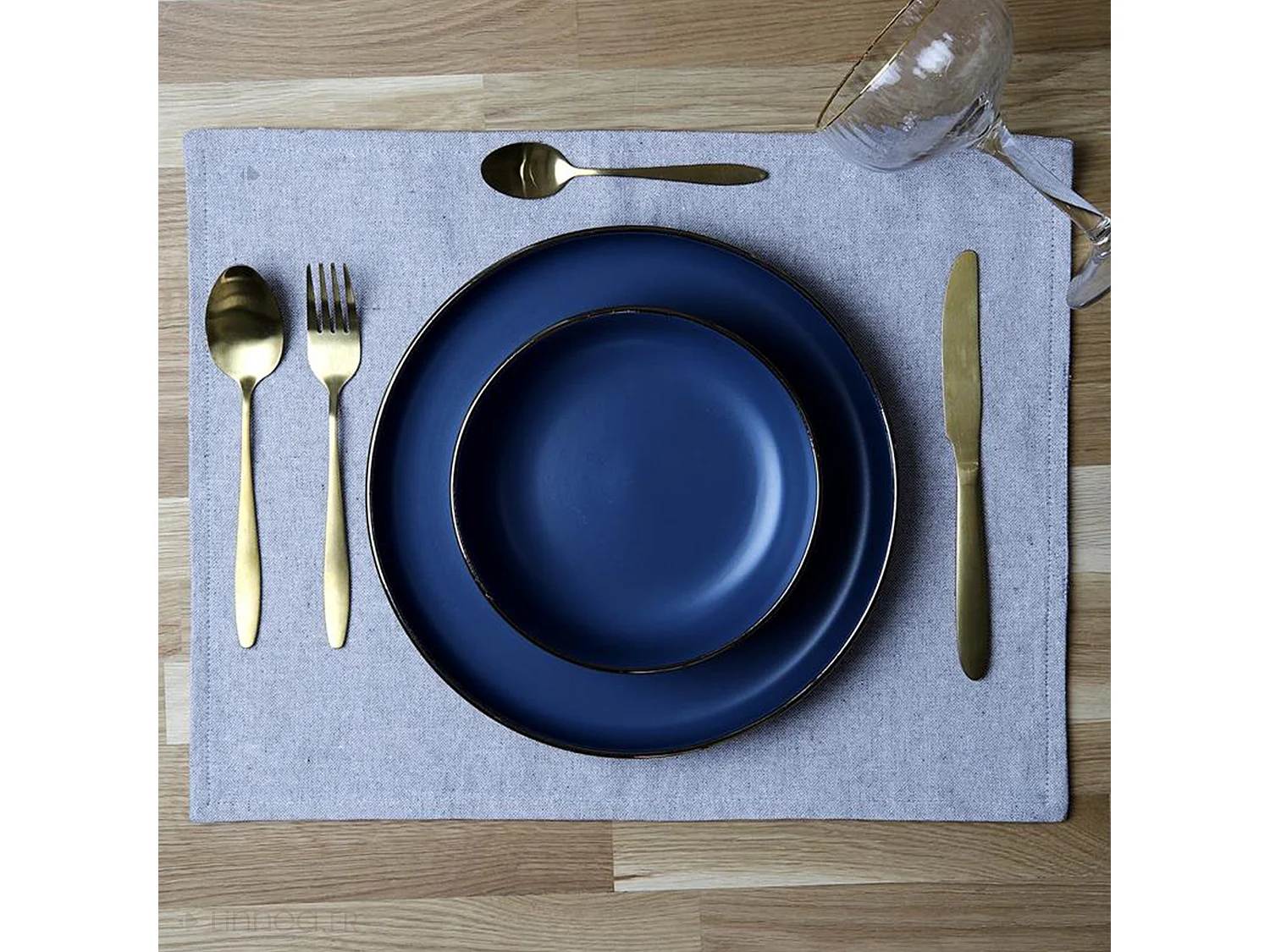 Lot de 2 sets de table 35x45 cm UNICO gris