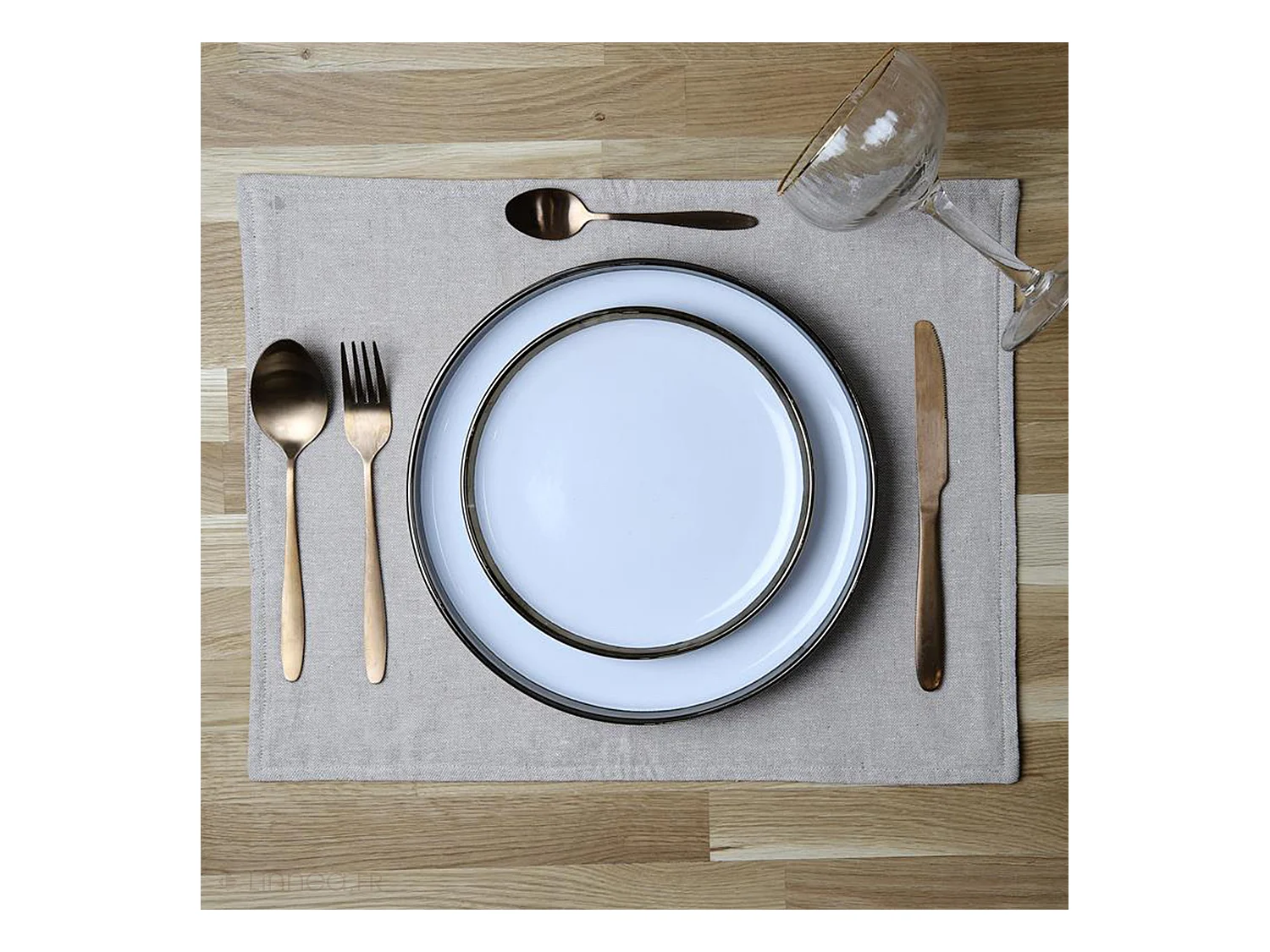 Lot de 2 sets de table 35x45 cm UNICO beige